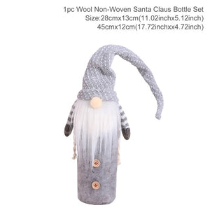 Christmas Santa Claus Wine Bottle Cover