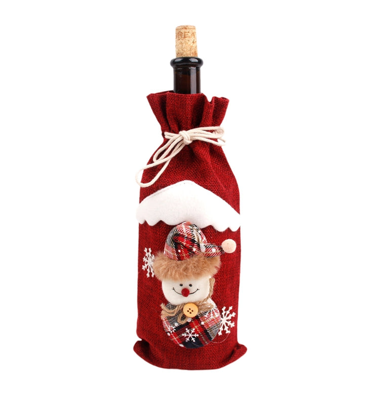 Christmas Santa Claus Wine Bottle Cover
