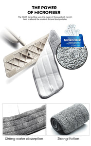 Spray Floor Mop with Reusable Microfiber Pads