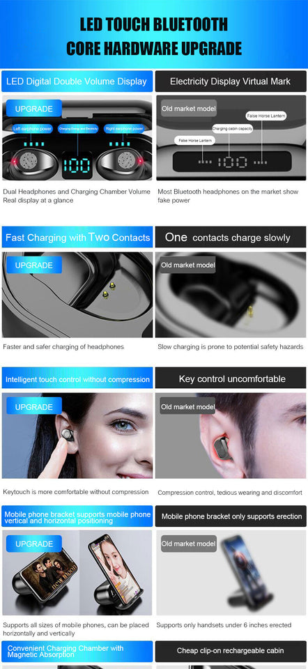 Stereo Sport Wireless Headphones Earbuds