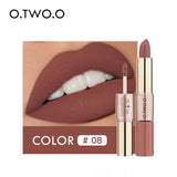 12 Colors 2 in 1 Matte Lipstick- Combined the Lipstick with Lip gloss