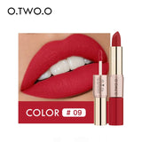 12 Colors 2 in 1 Matte Lipstick- Combined the Lipstick with Lip gloss