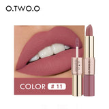12 Colors 2 in 1 Matte Lipstick- Combined the Lipstick with Lip gloss