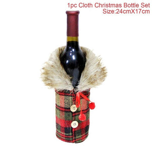 Christmas Santa Claus Wine Bottle Cover